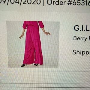 G.I.L.I. 💗Women's Berry Wide-Leg Pants